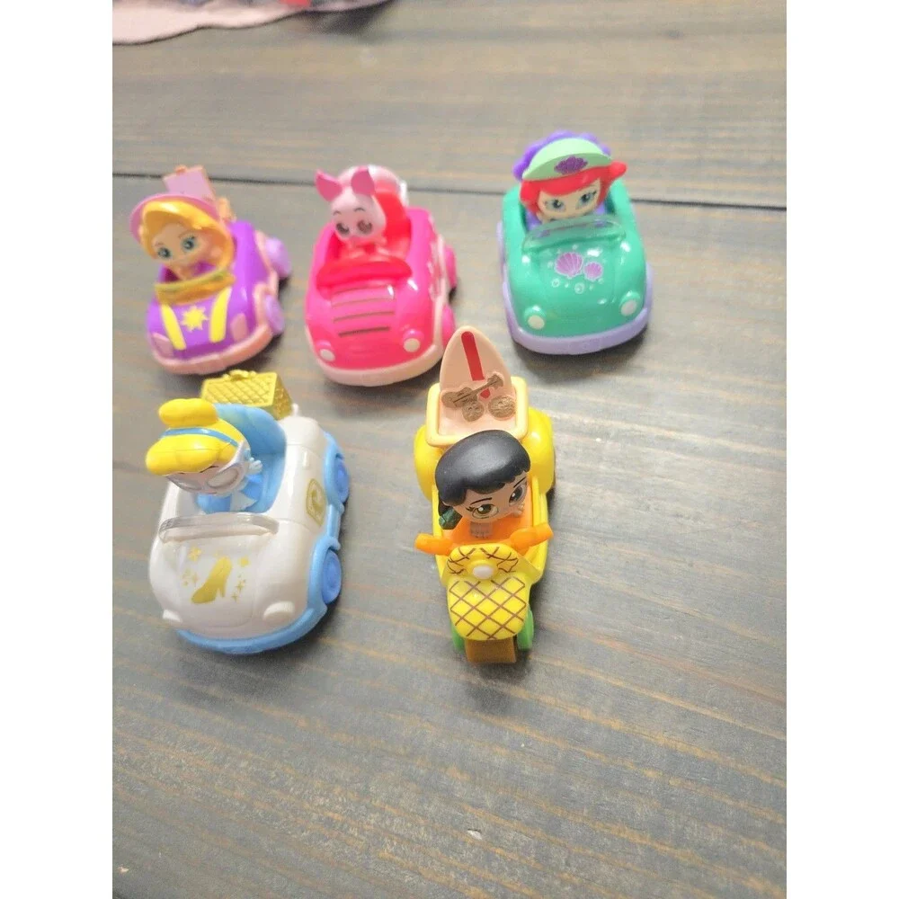DISNEY DOORABLES LET'S GO ROAD TRIP VEHICLES Figure Lot Cinderella Lilo Ariel +